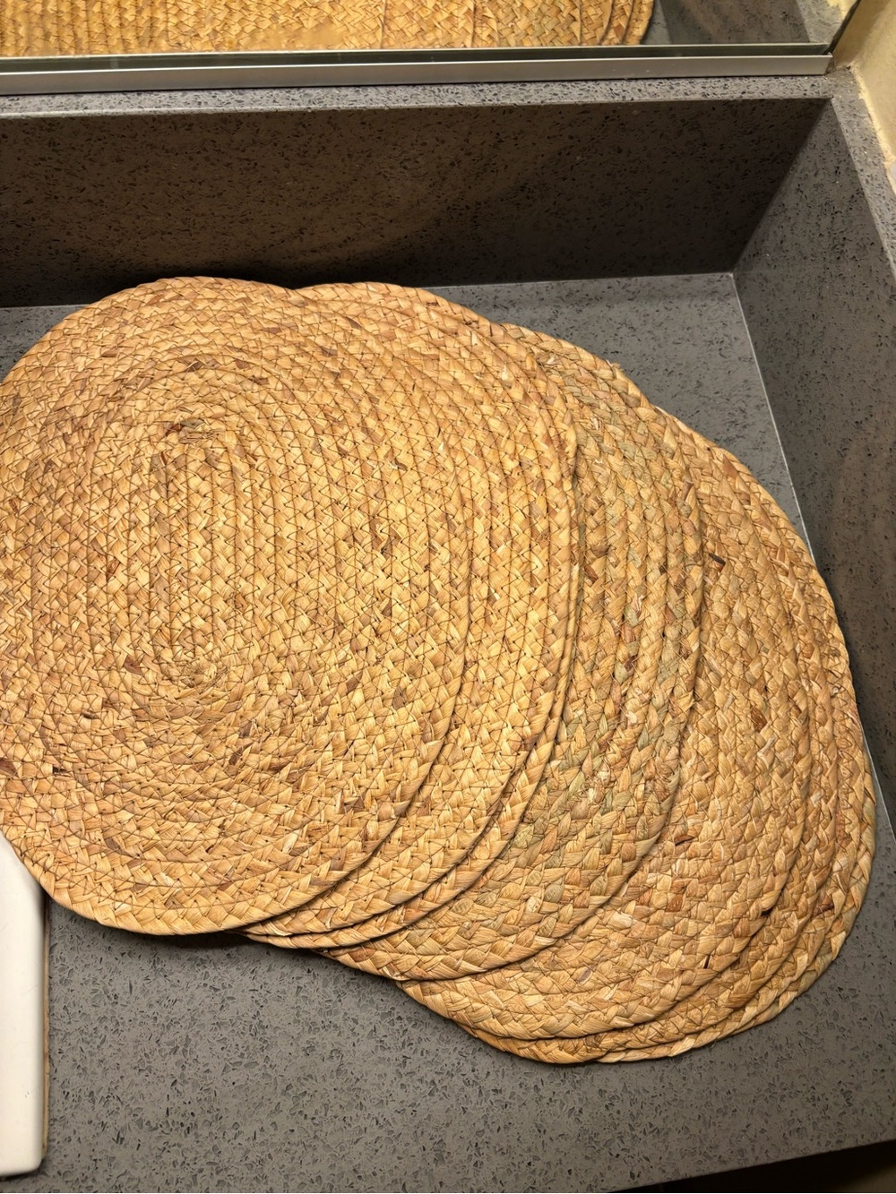 Woven Braided Natural Straw Placemats - Set of 8